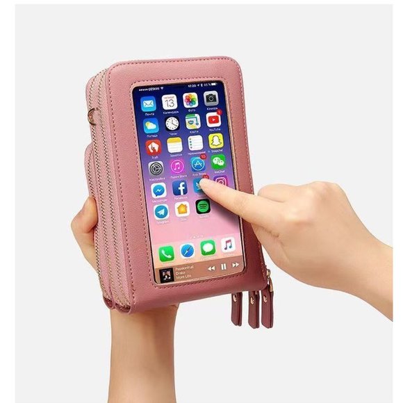 Crossbody Phone Purse Touch Screen Bag 3 Tiers - Multiple Colors - Picture 3 of 16